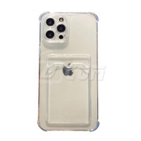 iPhone 16 Pro 6.3'' TPU Shockproof Design Case Clear with card slots