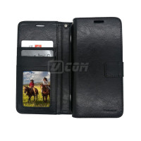 iPhone 17 6.3'' (2025) Photo ID 3 Card Slots Plain Wallet Black