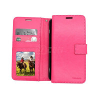 iPhone 17 Air 6.5'' Photo ID 3 Card Slots Plain Wallet Hot Pink