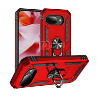 Pixel 10A 6.3''  Metal Hybrid with Magnetic Ring Kickstand Case Red