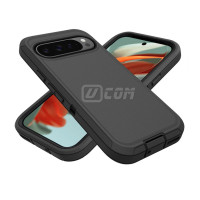 Pixel 10 Pro XL 6.8'' (2025) Heavy Duty PC+Silicon 3 pcs Defender Case Black
