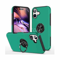 Samsung A07 4G (2025) Metal Matte Finished with Magnetic Ring Kickstand Case Dark Green