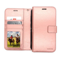 Samsung A16(5G) 2024 Photo ID 3 Card Slots Plain Wallet Rose Gold