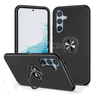 Samsung A17(5G) 2025 Metal Matte Finished with Magnetic Ring Kickstand Case Black