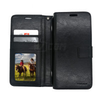 Samsung A55(5G) 2024 Photo ID 3 Card Slots Plain Wallet Black