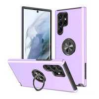 Samsung S26 Ultra Metal Matte Finished with Magnetic Ring Kickstand Case Light Purple